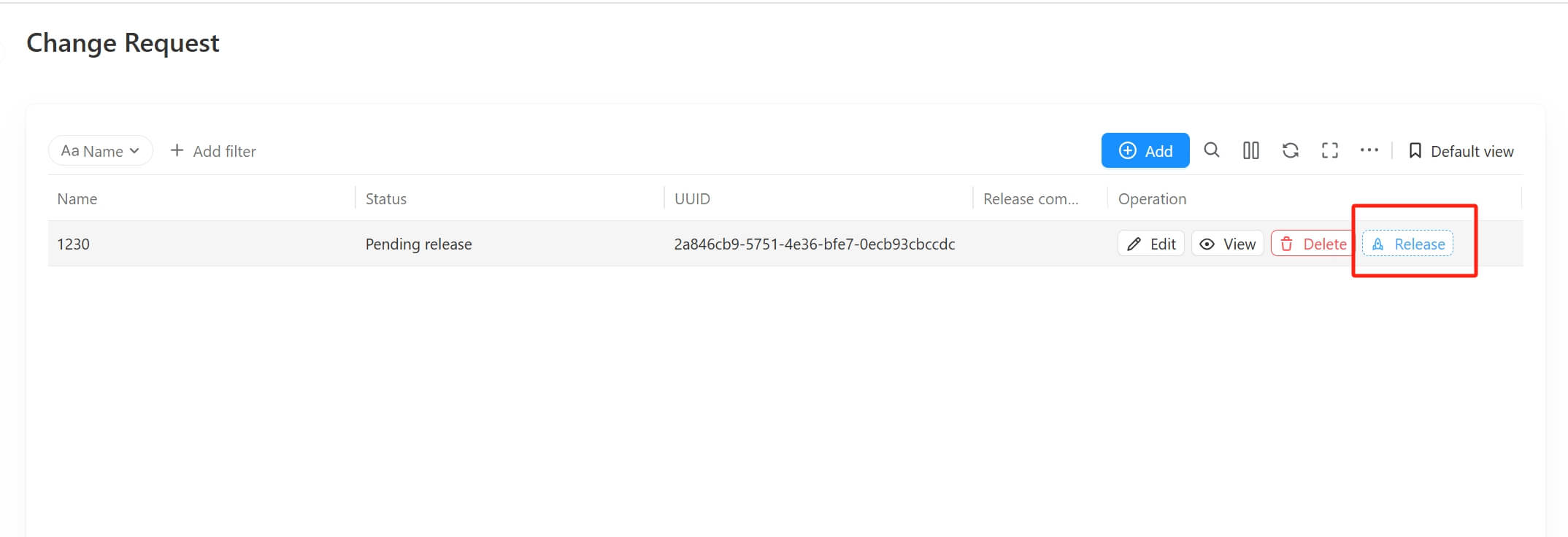 Release cr